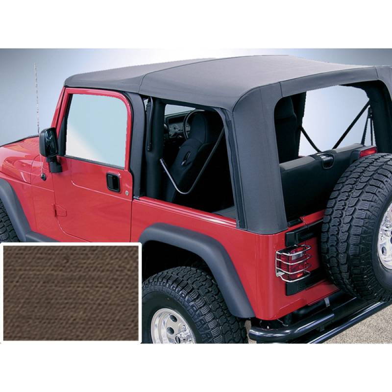 Rugged Ridge XHD Soft Top, Khaki, Clear Windows; 97-06 Jeep Wrangler TJ  