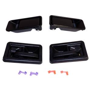 Crown Automotive Jeep Replacement - Crown Automotive Jeep Replacement Door Handle Kit Includes Left/Right Exterior and Interior Door Handles Door Lock Rod Clips  -  55176548MK