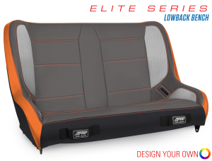 PRP Seats - PRP Elite Series Low Back Rear Suspension Bench Seat (36-39In.) - A9212