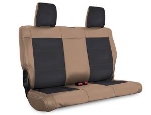 PRP Seats - PRP 07-10 Jeep Wrangler JK Rear Seat Covers/2 door - Black/Tan - B017-04