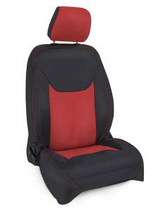 PRP Seats - PRP 13-18 Jeep Wrangler JK Front Seat Covers/2 door or 4 door (Pair) - Black/Red - B022-05