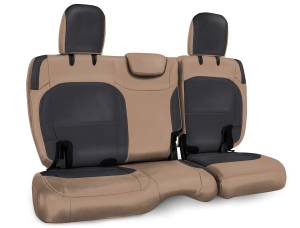 PRP Seats - PRP 2018+ Jeep Wrangler JLU/4 door Rear Bench Cover with Cloth Interior - Black/Tan - B043-04