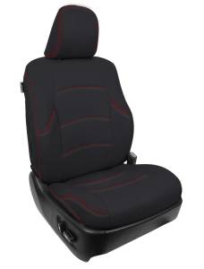 PRP Seats - PRP Front Seat Covers for 2011+ Toyota 4Runner (Pair) - Black with Red Stitching - B066-01