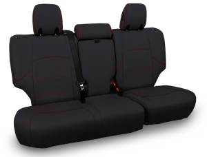 PRP Seats - PRP Rear Bench Cover for 2011+ Toyota 4Runner, 5-seat model - Black with Red Stitching - B067-01