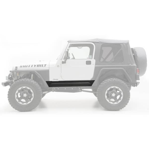 Smittybilt - Smittybilt XRC Rock Slider w/Step Matte Black Powder Coat - 76871 - Image 1