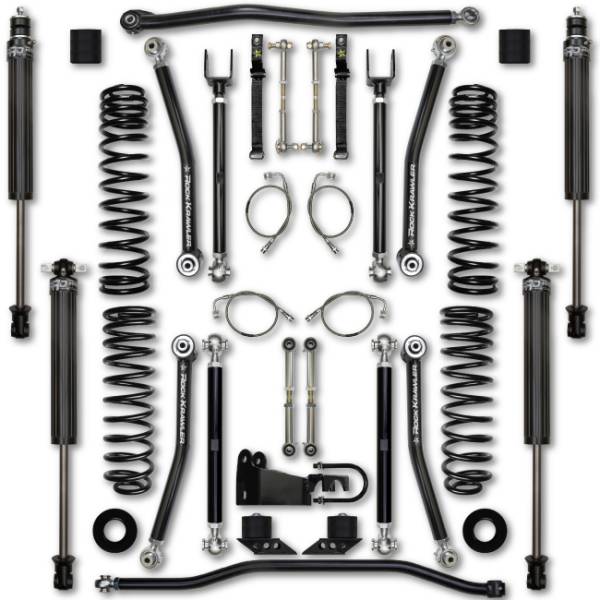 Rock Krawler - Rock Krawler JKU 3.5 Inch X Factor Lift Kit w/ Stg 1 Shocks 07-18 Wrangler 4 Dr - Image 1