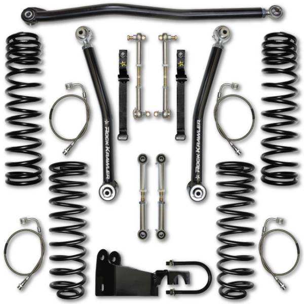 Rock Krawler - Rock Krawler JKU 3.5 Inch Flex System Lift Kit 07-18 Wrangler 4 Dr - Image 1