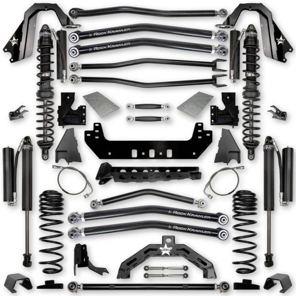 Rock Krawler - Gladiator Lift Kit 4.5 Inch Adventure-X No Limits Coil Over Long Arm System Rock Krawler - Image 1