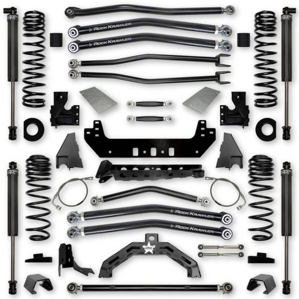 Rock Krawler - Gladiator Lift Kit 4.5 Inch Adventure-X No Limits Long Arm System Stage 1 For 20-Pres Jeep Gladiator Rock Krawler - Image 1