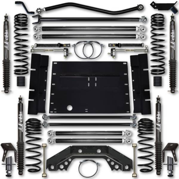 Rock Krawler - Rock Krawler TJ 3.5 Inch X Factor 5 Inch Stretch Long Arm Lift Kit w/ Twin Tube Shocks 03-06 Wrangler - Image 1