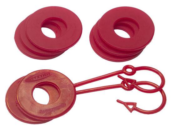 Daystar - Daystar D Ring Isolator Washer Locker Kit 2 Locking Washers and 6 Non-Locking Washers Red Daystar - KU70061RE - Image 1