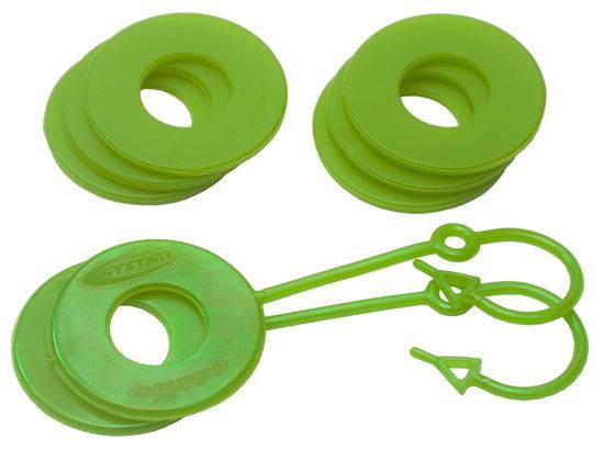 Daystar - Daystar D Ring Isolator Washer Locker Kit 2 Locking Washers and 6 Non-Locking Washers Florescent Green Daystar - KU70061FG - Image 1