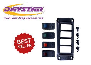 Daystar - Daystar 07-18 Jeep Wrangler JK A-Pillar Switch Pod W/ Switches Daystar - KJ71056BK - Image 1