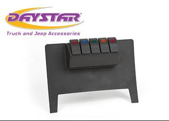 Daystar - Daystar 11-17 Jeep Wrangler JK Lower Switch Panel W/ 4 Rocker Switches Black Daystar - KJ71038BK - Image 1
