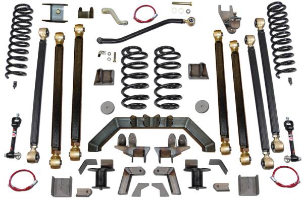 Clayton Off Road - Clayton Off Road Jeep Wrangler 4.0 Inch Pro Series 3 Link Long Arm Lift Kit W/Rear 5 Inch Stretch 97-06 Wrangler TJ - COR-3605112 - Image 1