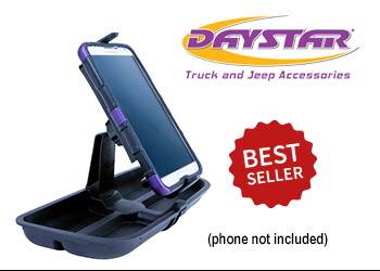 Daystar - Daystar 11-17 Upper Dash Panel W/ Large I Phone and I Phone Plus Mini Pad Mount Black Daystar - KJ71057BK - Image 1