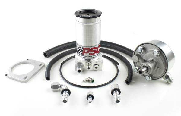 PSC Steering - PSC Steering Remote-Fill Power Steering Pump and Remote Reservoir Kit, 1980-2015 GM with Factory P Pump - PK1405 - Image 1