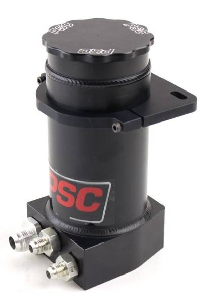 PSC Steering - PSC Steering Pro Touring Black Anodized Hydroboost Remote Reservoir Kit, 2X #6AN Return #10AN Feed - SR146H-6-10-SA - Image 1