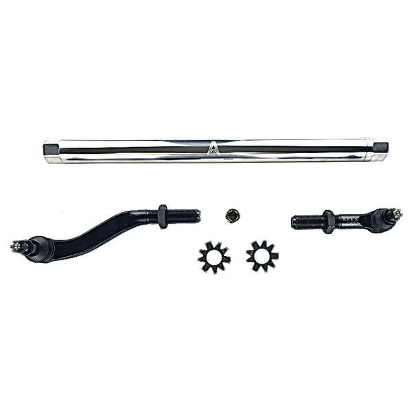 Apex Chassis - Apex Chassis Heavy Duty JK 2.5 Ton Heavy Duty Yes Flip Drag Link Assembly in Polished Aluminum Fits: 07-18 Jeep Wrangler JK/JKU. Note this FLIP kit fits vehicles with a lift exceeding 3.5 inches. This kit requires drilling the knuckle. - KIT143 - Image 1