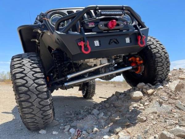 Apex Chassis - Apex Chassis Heavy Duty 2.5 Ton Tie Rod & Drag Link Assembly in Black Anodized Aluminum Fits: 19-22 Jeep Gladiator JT 18-22 Jeep Wrangler JL. Note: This FLIP kit fits a Dana 30 axle with a lift exceeding 4.5 inches. Requires drilling the knuckle. - KIT120 - Image 1