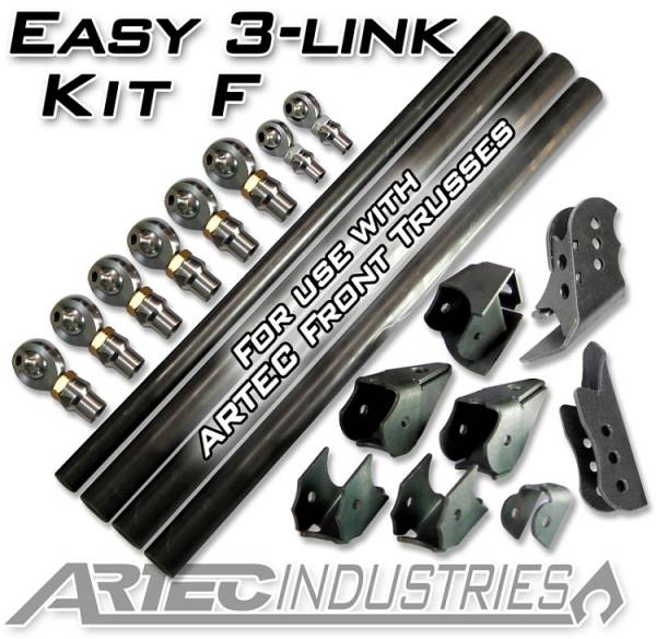 Artec Industries - Artec Industries Easy 3 Link Kit F for Artec Trusses Yes Outside Frame Ford 85-91 Front Passenger Rear Driver - LK0107 - Image 1