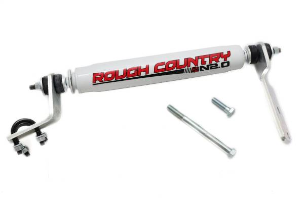 Rough Country - Rough Country Steering Stabilizer Kit Front Incl. Hydro 8000 Series Shock Absorber Bracketry Hardware - 87400 - Image 1