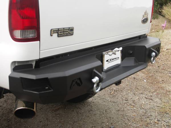 Fab Fours - Fab Fours Heavy Duty Rear Bumper Uncoated/Paintable Incl. 0.75 in. D-Ring Mount [AWSL] - FS08-W1350-B - Image 1