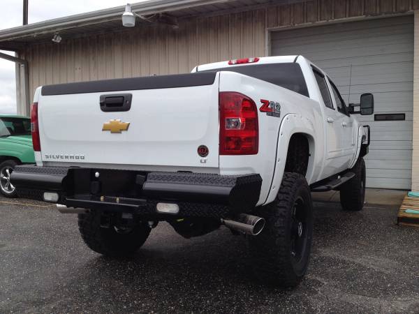 Fab Fours - Fab Fours Black Steel Ranch Rear Bumper 2 Stage Black Powder Coated - CH11-T2150-1 - Image 1