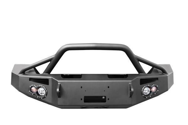 Fab Fours - Fab Fours Premium Winch Front Bumper 2 Stage Black Powder Coated w/Pre-Runner Grill Guard - DR13-H2952-1 - Image 1