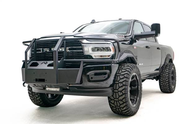 Fab Fours - Fab Fours Winch Mount Full Grill Guard 2 Stage Matte Black Powder Coated - DR19-N4470-1 - Image 1