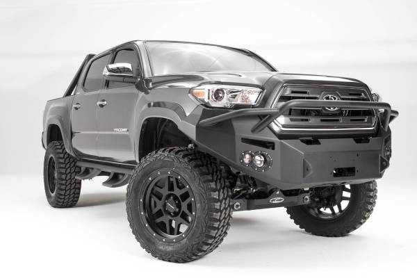 Fab Fours - Fab Fours Premium Winch Front Bumper Uncoated/Paintable w/PreRunner Grill Guard [AWSL] - TT16-B3652-B - Image 1