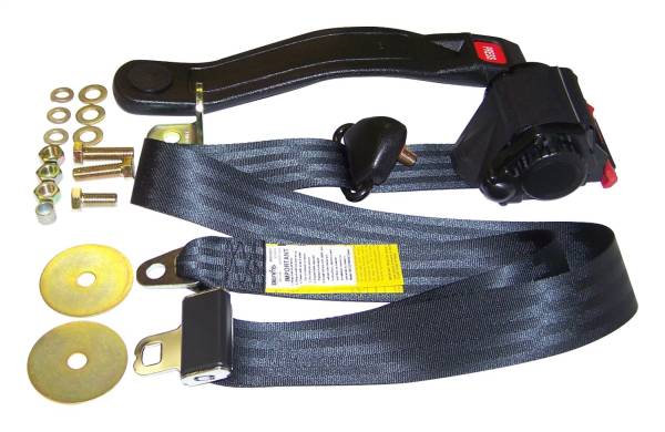 Crown Automotive Jeep Replacement - Crown Automotive Jeep Replacement Seat Belt Set Front Left 3 Point Black Retractable  -  BELT3B - Image 1