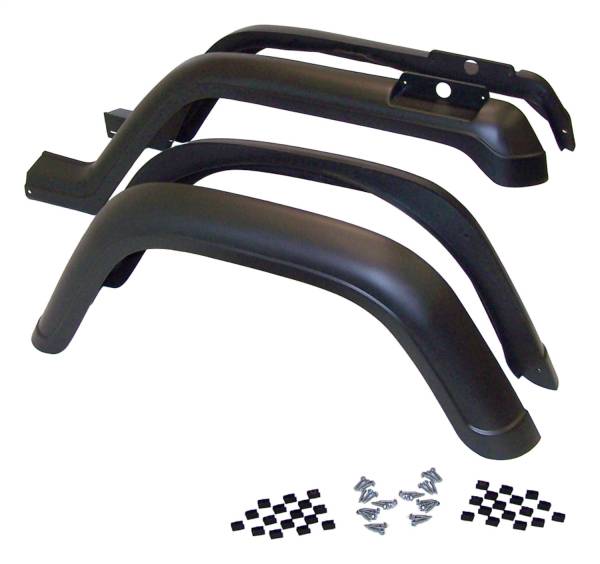 Crown Automotive Jeep Replacement - Crown Automotive Jeep Replacement Fender Flare Kit 4 Piece Incl. Hardware  -  5AHK - Image 1