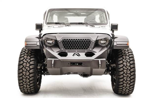 Fab Fours - Fab Fours Grumper Front Bumper 20 In. Light Bar w/Optional Insert 11 gauge Steel Construction Bare - GR4650-B - Image 1