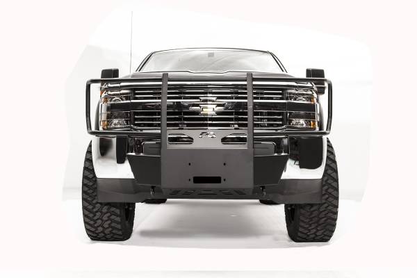 Fab Fours - Fab Fours Winch Mount 2 Stage Black Powder Coated w/Full Grill Guard - GM15-N3070-1 - Image 1