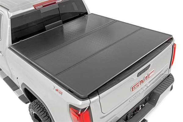 Rough Country - Rough Country Hard Tri-Fold Tonneau Bed Cover - 45308550A - Image 1