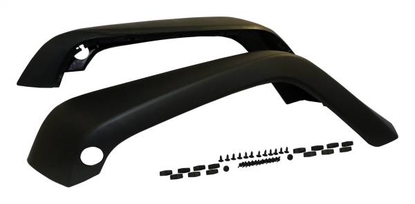 Crown Automotive Jeep Replacement - Crown Automotive Jeep Replacement Fender Flare Set Front Incl. 2 Flare/Retainers/Rivets Textured Black  -  5KFKFR - Image 1