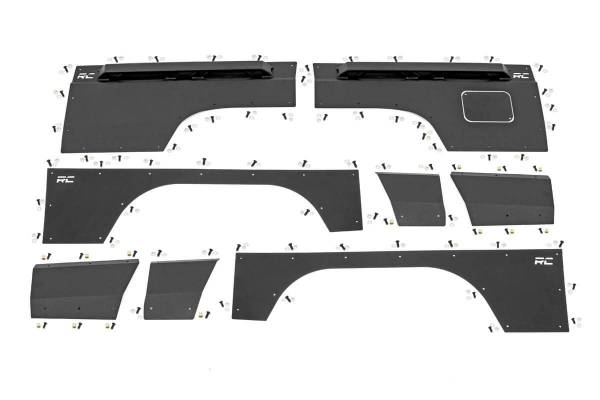 Rough Country - Rough Country Quarter Panel Armor Set Front/Rear Upper and Lower Incl. Gas Cap Armor Plate - 10581 - Image 1