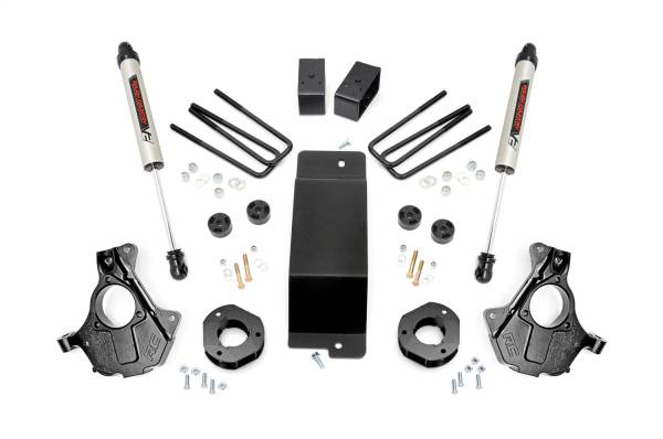 Rough Country - Rough Country Suspension Lift Knuckle Kit w/Shocks 3.5 in. Lift Incl. Strut Spacers Rear V2 Monotube Shocks - 11970 - Image 1