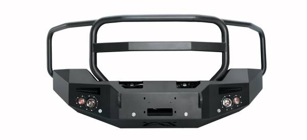 Fab Fours - Fab Fours Premium Winch Front Bumper Uncoated/Paintable w/Full Grill Guard w/Sensors [AWSL] - GM14-C3150-B - Image 1