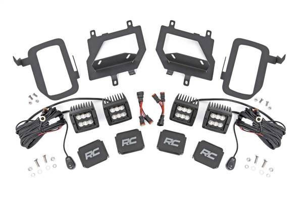 Rough Country - Rough Country Black Series LED Fog Light Kit w/Flood Beam - 70833 - Image 1