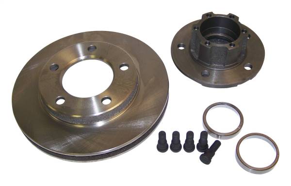 Crown Automotive Jeep Replacement - Crown Automotive Jeep Replacement Hub And Rotor Assembly Front w/6-Bolt Caliper Plate 1-1/8 in. Wide Thick Rotor  -  J5356183 - Image 1