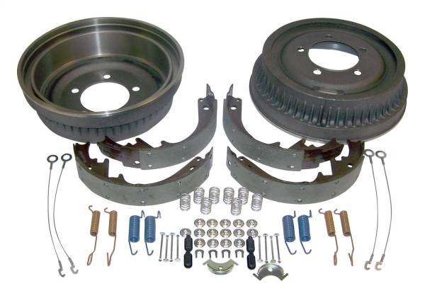 Crown Automotive Jeep Replacement - Crown Automotive Jeep Replacement Drum Brake Service Kit Rear Incl. 2 Drums 1 Shoe Set And All Hardware w/11 x 2 in. Drums  -  5352476K - Image 1