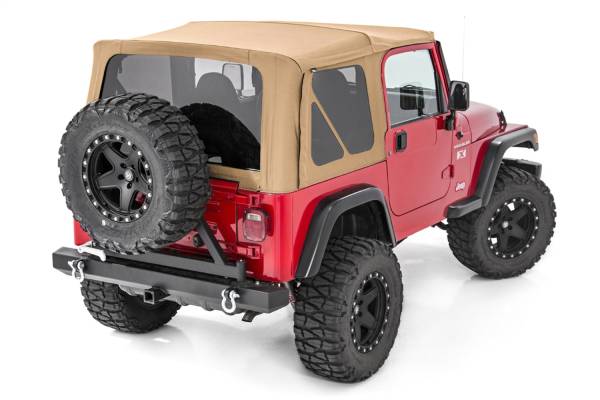 Rough Country - Rough Country Soft Top Spice Denim Vinyl Coated Polyester Cotton Leak-Proof Windows Wrinkle-Free Fit Hook/Loop Attachments - RC85020.70 - Image 1