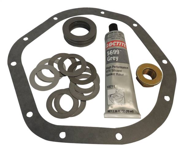 Crown Automotive Jeep Replacement - Crown Automotive Jeep Replacement Pinion Shim Kit Rear w/Tru-Lok Differential Incl. Pinion Shims/Pinion Nut/Differential Cover Gasket And Sealant For Use w/Dana 44  -  5083673AB - Image 1