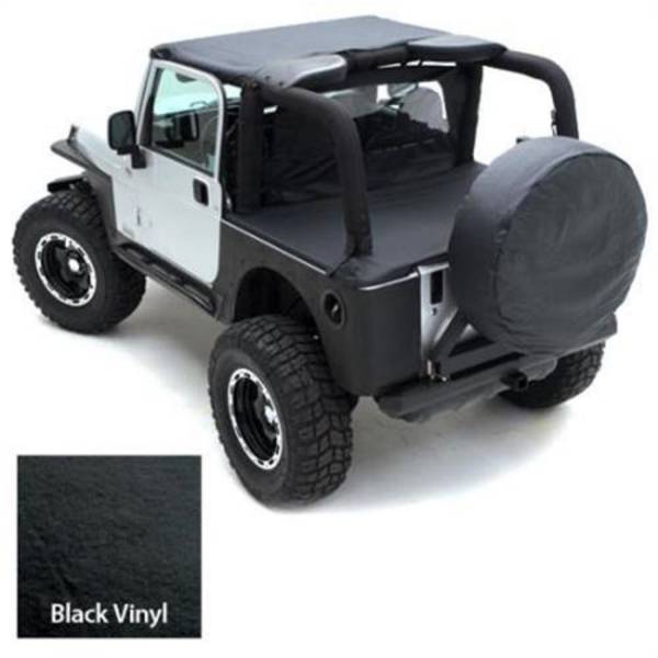Smittybilt - Smittybilt Outback Standard Bikini Top Black No Drill Installation Requires PN[90101] If Vehicle Does Not Have Windshield Channel - 90701 - Image 1