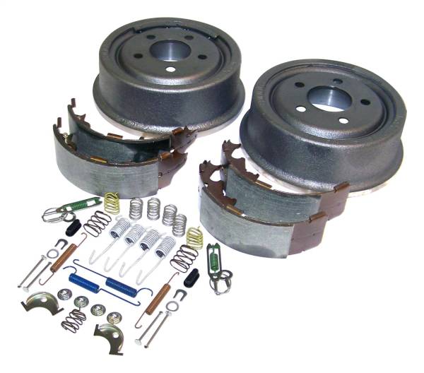 Crown Automotive Jeep Replacement - Crown Automotive Jeep Replacement Drum Brake Service Kit Rear Incl. Drums/Shoe Set/Hardware  -  52005350KE - Image 1