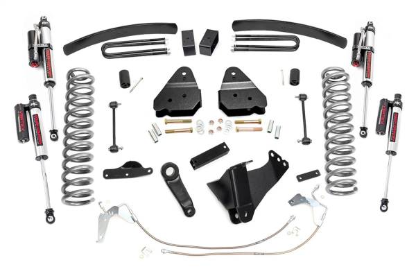 Rough Country - Rough Country Suspension Lift Kit 4.5 in. w/Vertex Shocks Lifted Coil Springs Extended Sway-Bar Links Brackets Stainless Steel Brake Lines Bumpstop Spacers Hardware - 47850 - Image 1