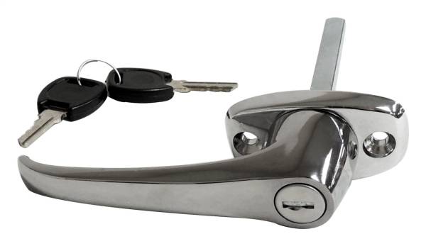 Crown Automotive Jeep Replacement - Crown Automotive Jeep Replacement Exterior Door Handle Incl. Lock Cylinder Chrome  -  J8128461 - Image 1