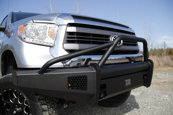 Fab Fours - Fab Fours Elite Front Bumper 2 Stage Black Powder Coated w/PreRunner Grill Guard Incl. Light Cut-Outs - TT07-R1862-1 - Image 1